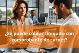 Se puede cobrar finiquito con comprobante de carnet